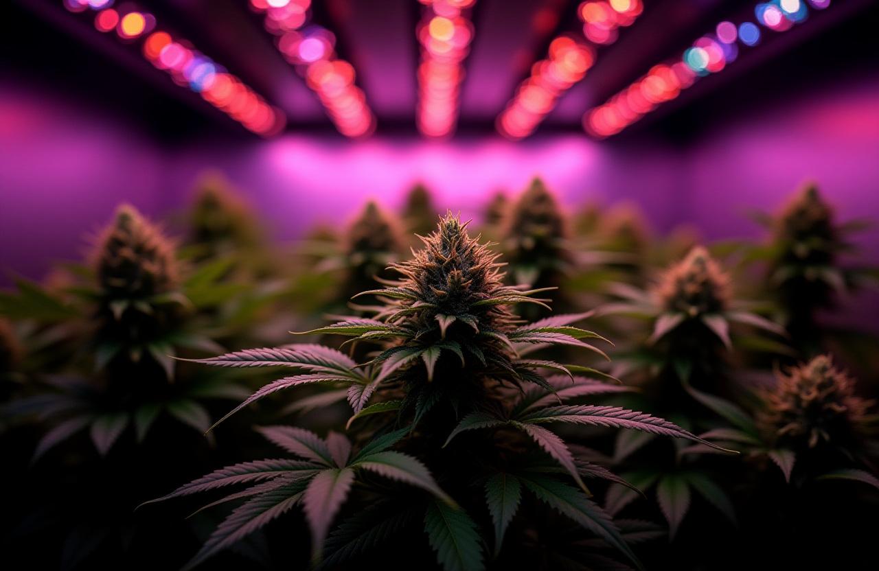 Full-spectrum LED lighting system for cannabis cultivation