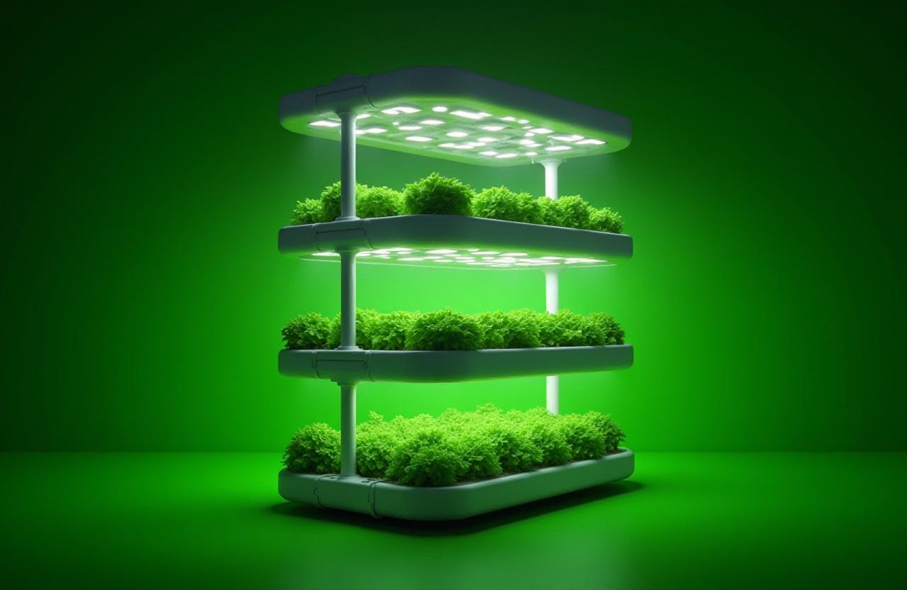 Multi-tier vertical farming with optimized LED lighting systems